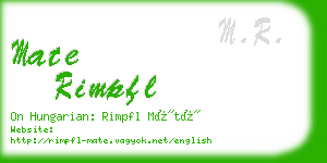 mate rimpfl business card